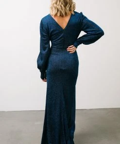 Soi Dresses Zae Shimmer Gown | Blue 19 Soi Dresses Zae Shimmer Gown | Blue