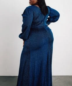 Soi Dresses Zae Shimmer Gown | Blue 21 Soi Dresses Zae Shimmer Gown | Blue