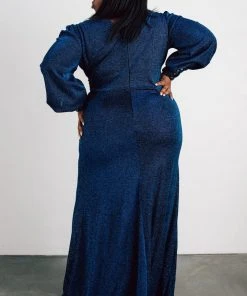 Soi Dresses Zae Shimmer Gown | Blue 22 Soi Dresses Zae Shimmer Gown | Blue