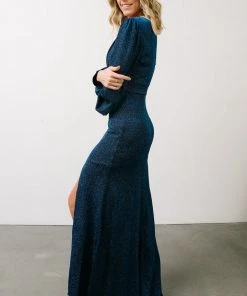 Soi Dresses Zae Shimmer Gown | Blue 17 Soi Dresses Zae Shimmer Gown | Blue