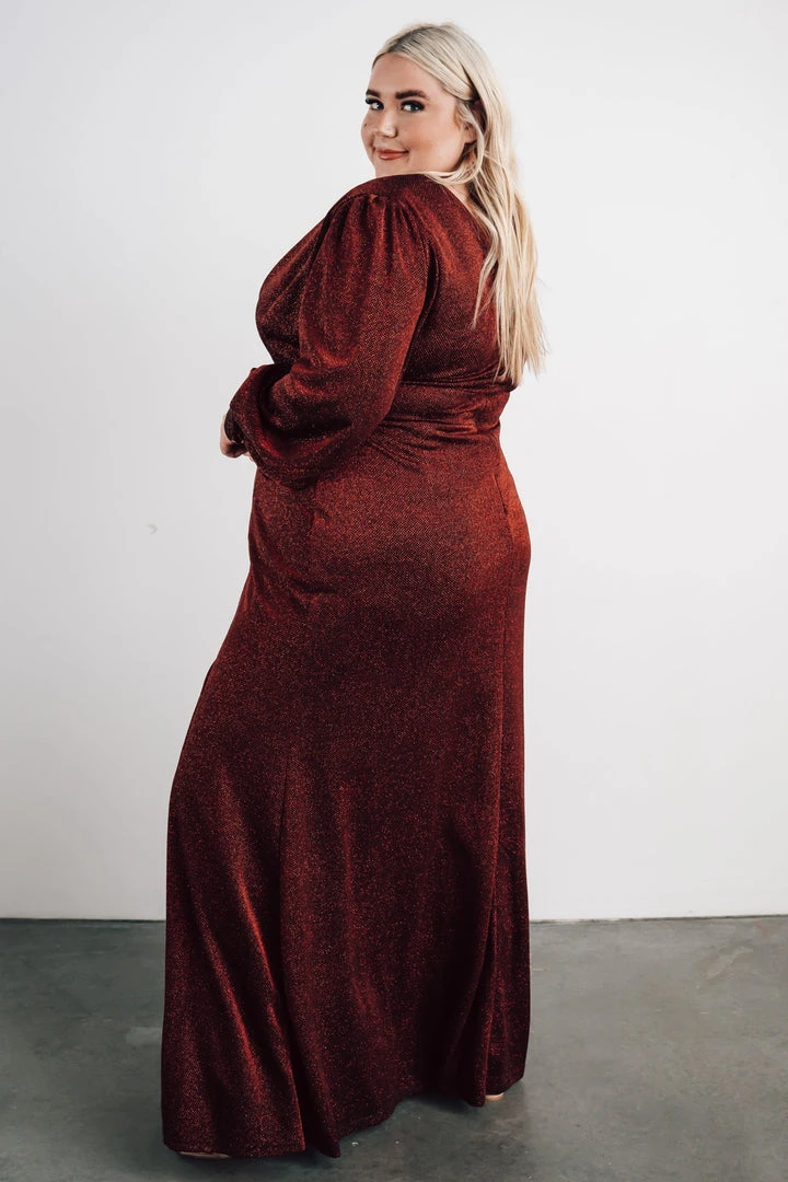 Soi Dresses Zae Shimmer Gown | Merlot 6 Soi Dresses Zae Shimmer Gown | Merlot