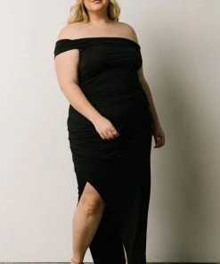 DD Zaire Off Shoulder Maxi Dress | Black Dresses