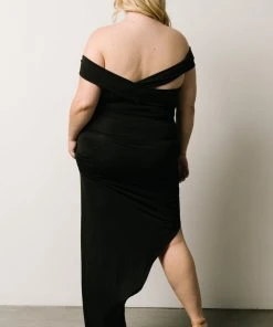 DD Zaire Off Shoulder Maxi Dress | Black Dresses
