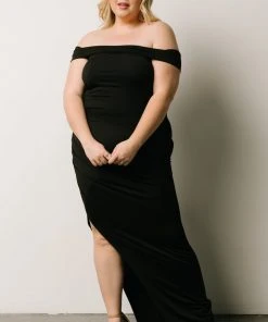 DD Zaire Off Shoulder Maxi Dress | Black Dresses