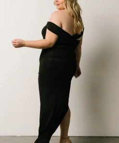 DD Zaire Off Shoulder Maxi Dress | Black Dresses
