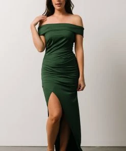 DD Zaire Off Shoulder Maxi Dress | Green