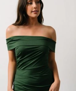 DD Zaire Off Shoulder Maxi Dress | Green
