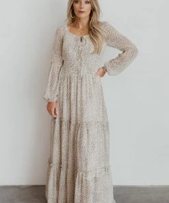 BB Custom Dresses Zoey Smocked Maxi Dress | Animal Print