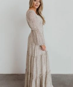 BB Custom Dresses Zoey Smocked Maxi Dress | Animal Print